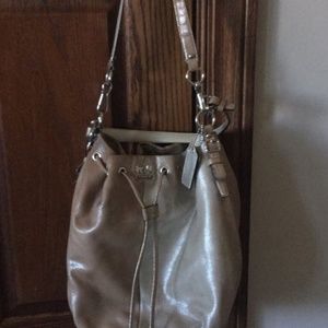 Coach Gold Hobo with Drawstring